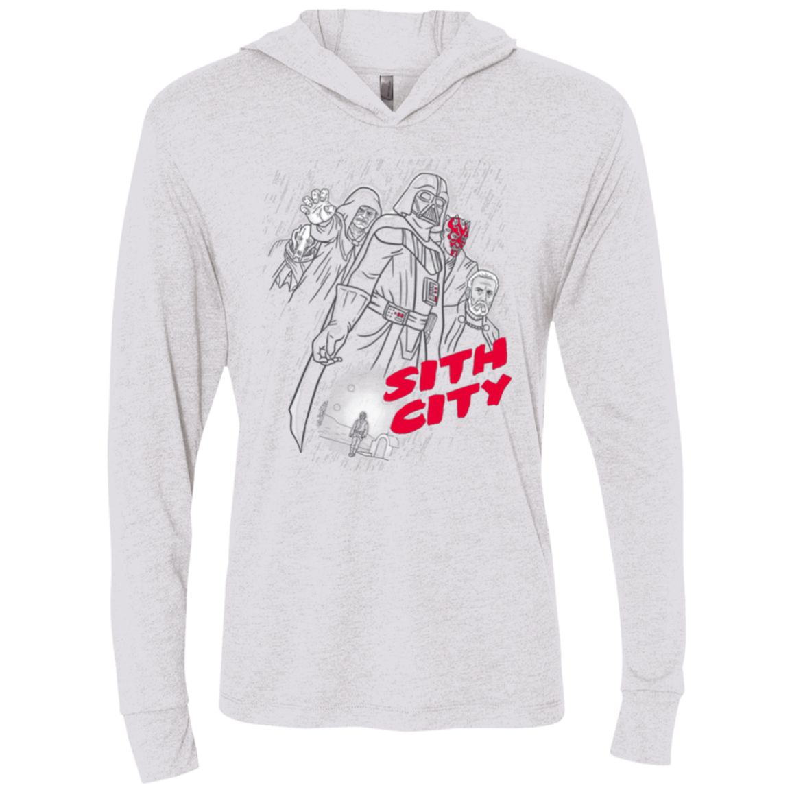 Sith city Triblend Long Sleeve Hoodie Tee