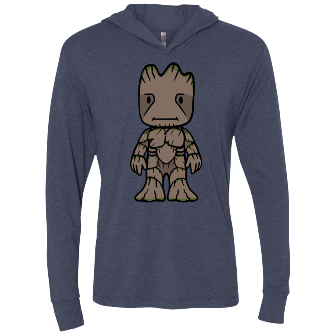 Friendly Tree Triblend Long Sleeve Hoodie Tee