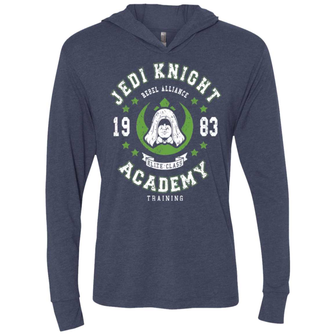 Jedi Knight Academy 83 Triblend Long Sleeve Hoodie Tee