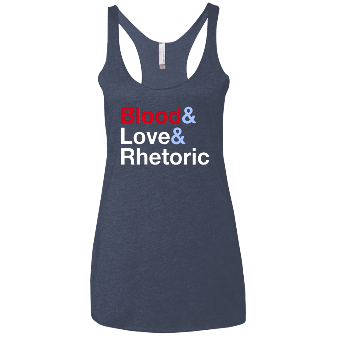 Blood Love Rhetoric Women's Triblend Racerback Tank