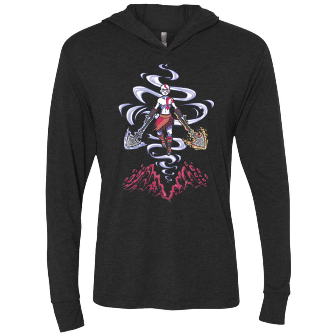 The Last Warbender Triblend Long Sleeve Hoodie Tee