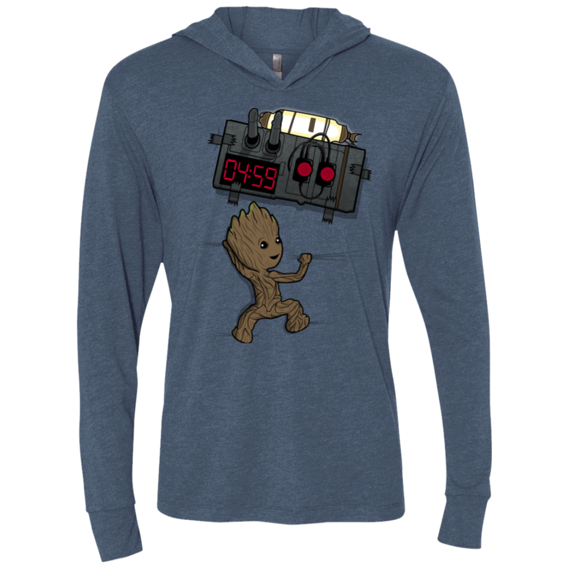 Bomb In Your Chest! Triblend Long Sleeve Hoodie Tee