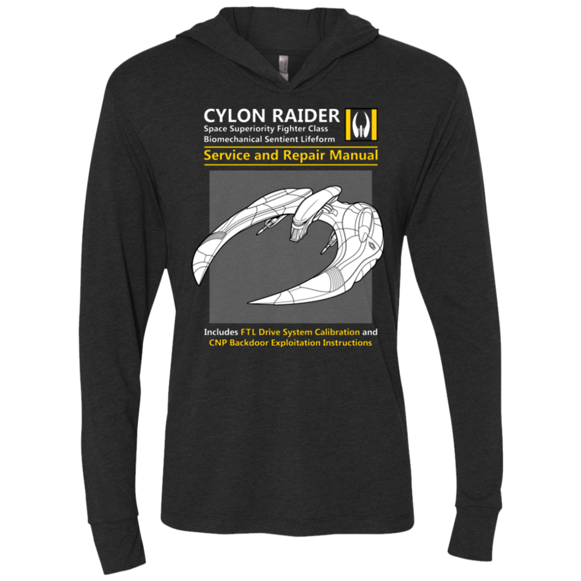 CYLON RAIDER SERVICE & REPAIR MANUAL Triblend Long Sleeve Hoodie Tee