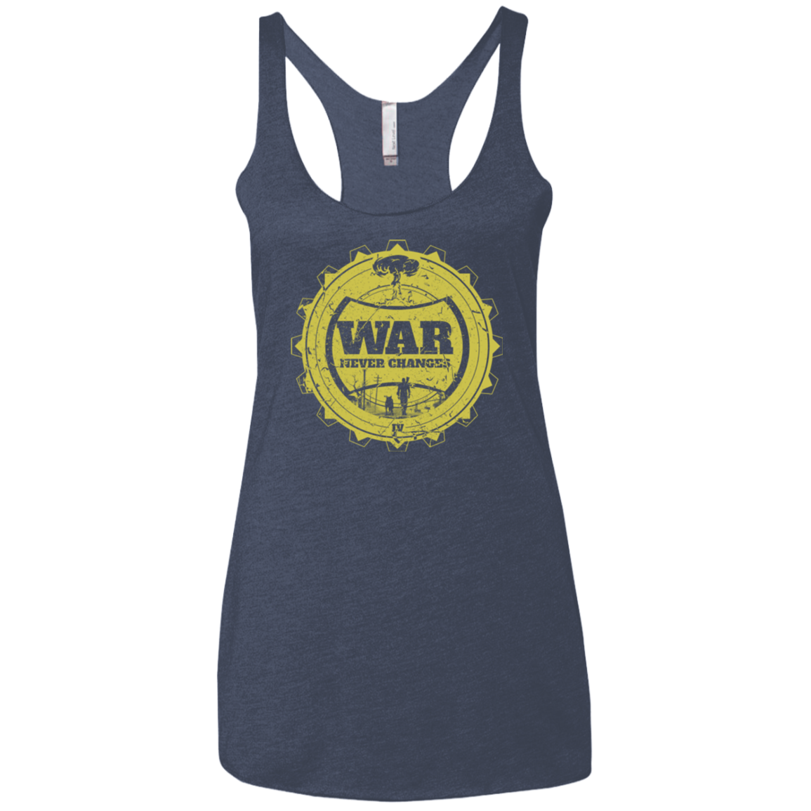 War never changes (2) Women's Triblend Racerback Tank