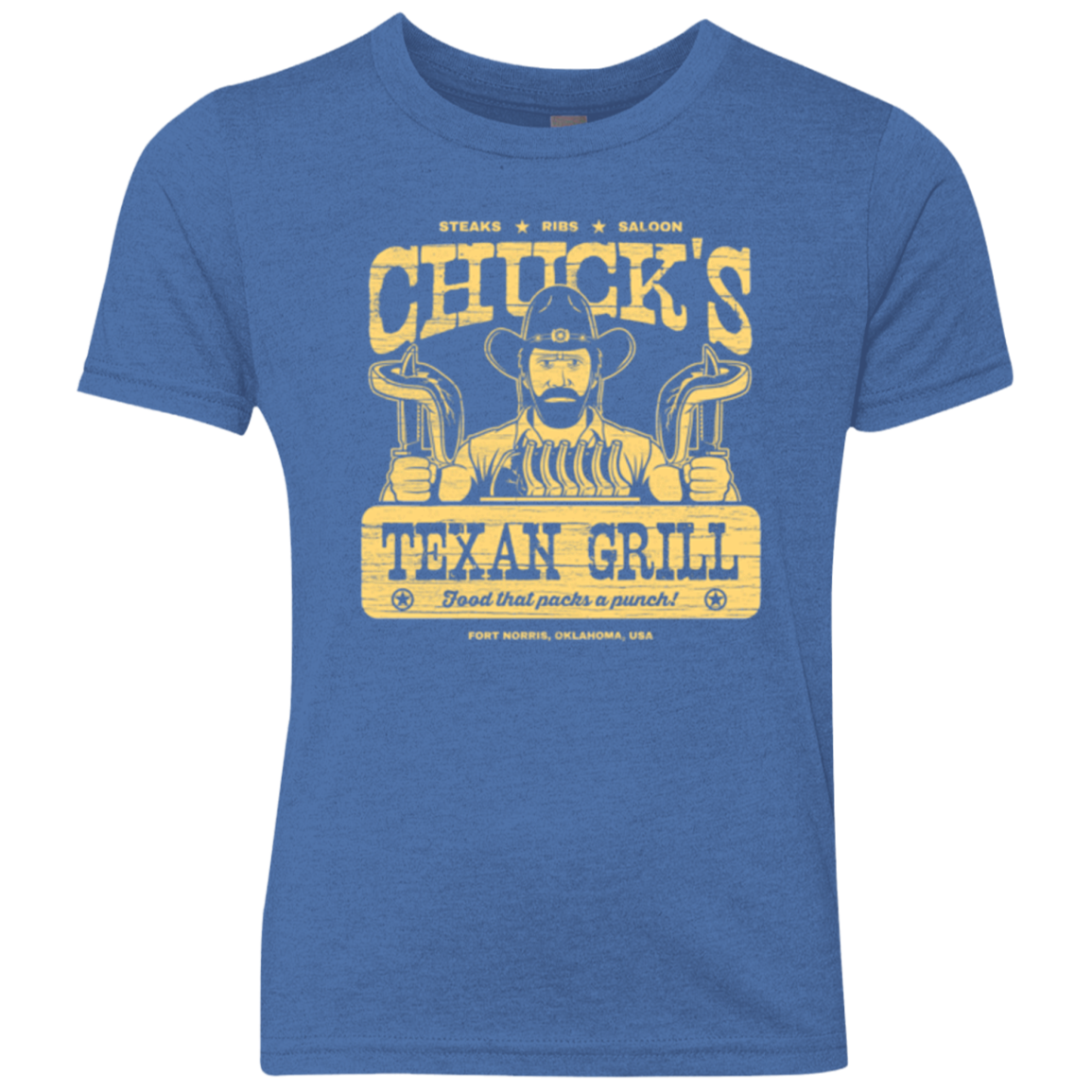Chucks Texan Grill Youth Triblend T-Shirt
