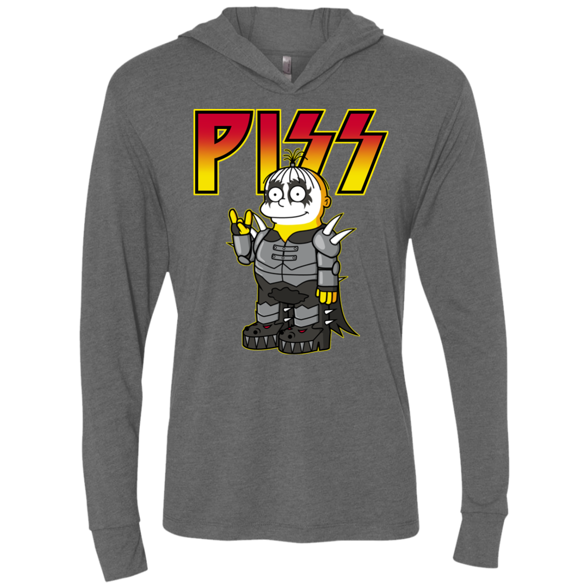 Piss Triblend Long Sleeve Hoodie Tee