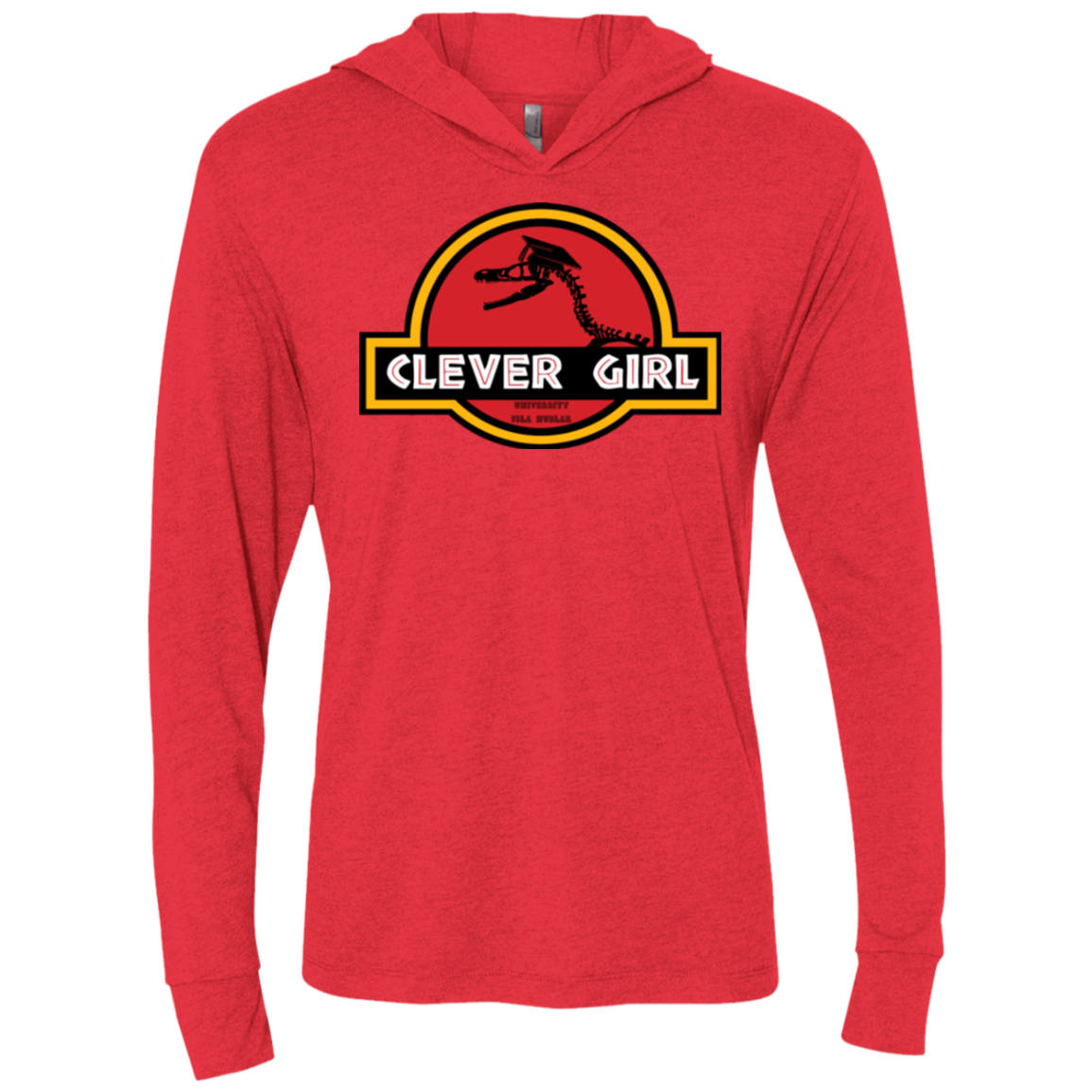 Clever Girl Triblend Long Sleeve Hoodie Tee