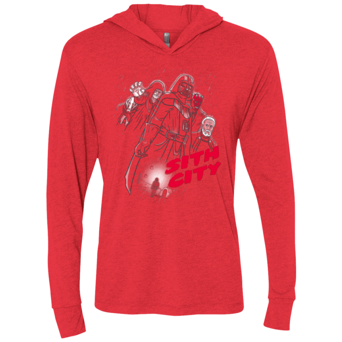 Sith city Triblend Long Sleeve Hoodie Tee