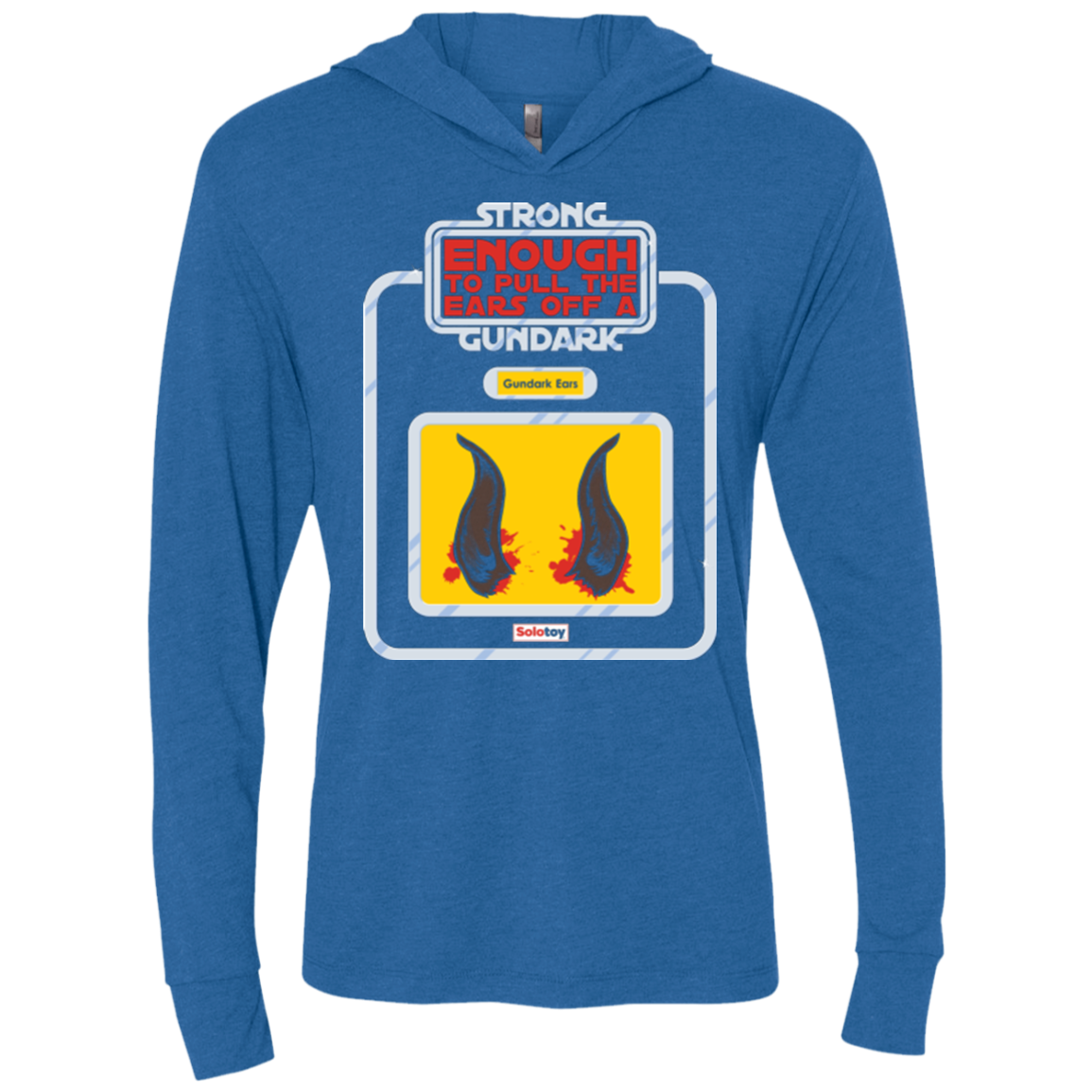 Gundark Ears Triblend Long Sleeve Hoodie Tee