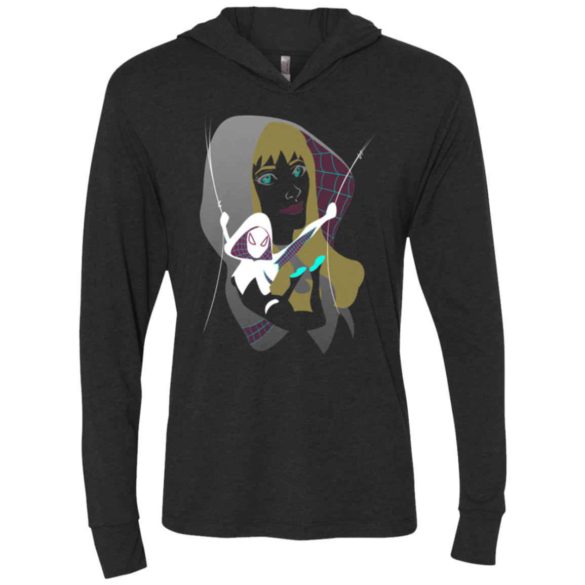 The Spider Triblend Long Sleeve Hoodie Tee