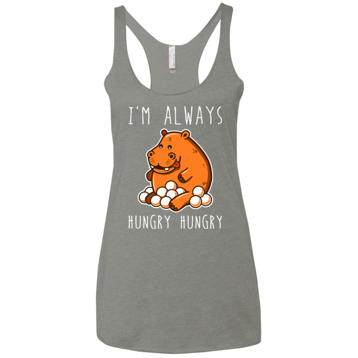 Hungry Hungry Women's Triblend Racerback Tank