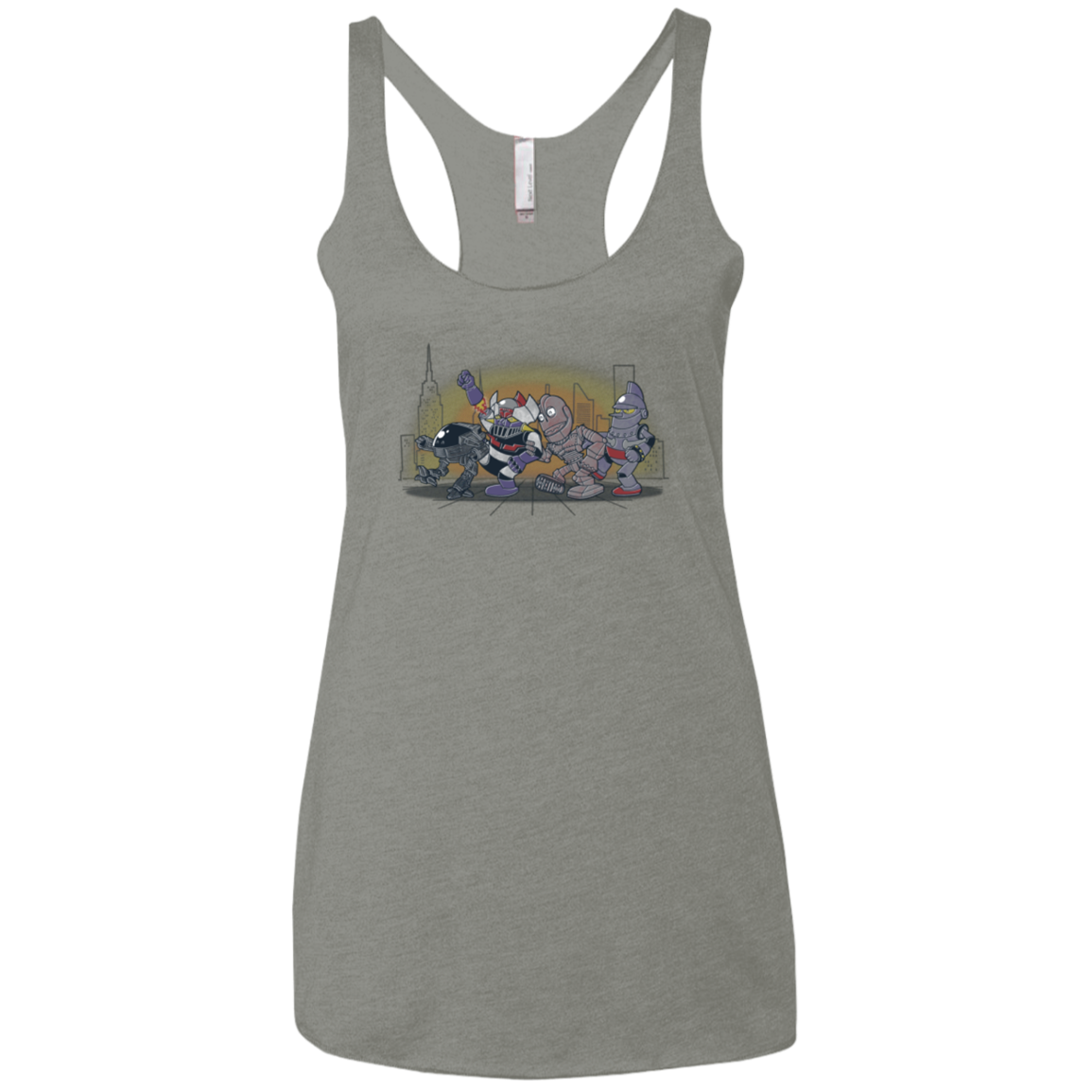 Where The Big Robots are Women's Triblend Racerback Tank