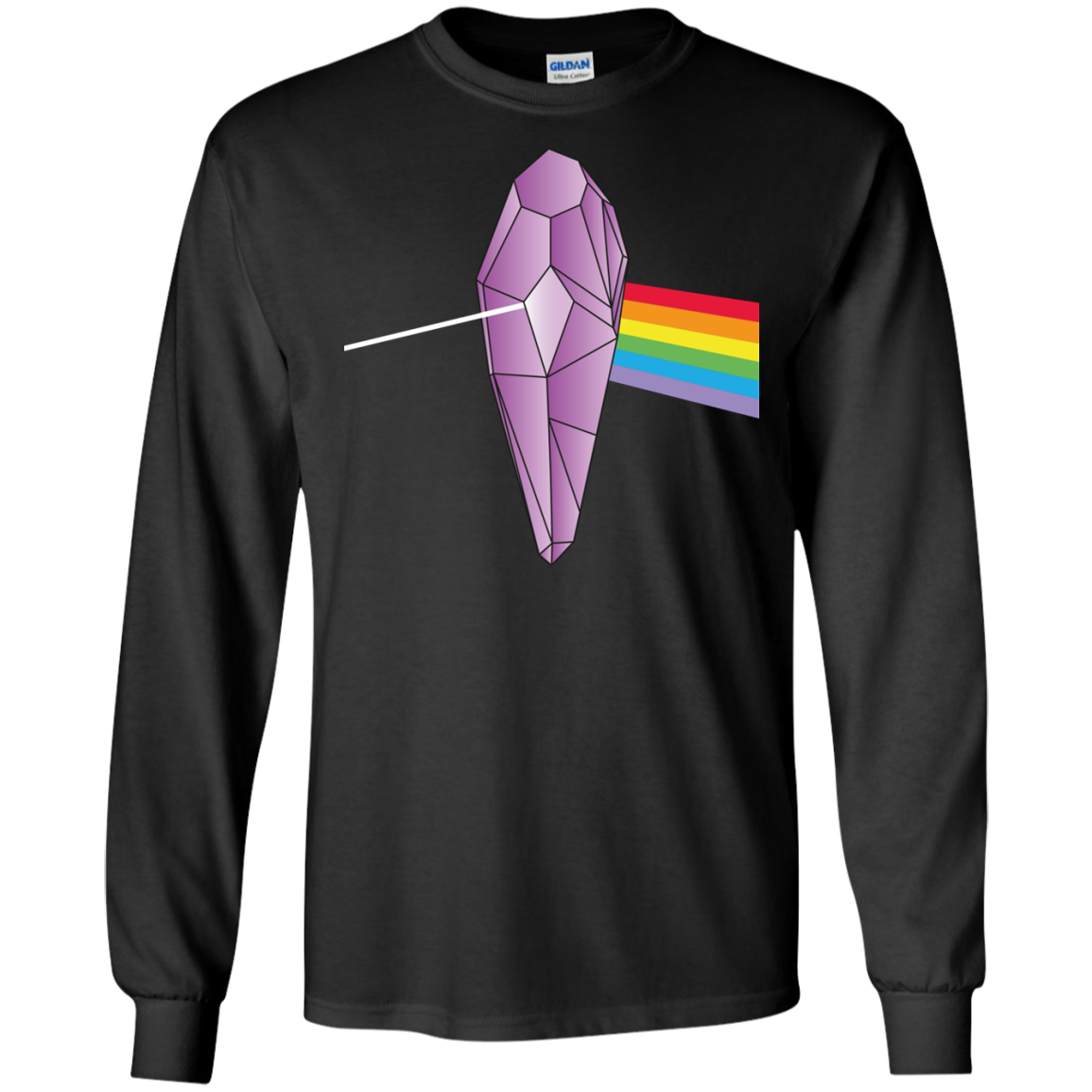 Darkside Of The Crystal Men's Long Sleeve T-Shirt