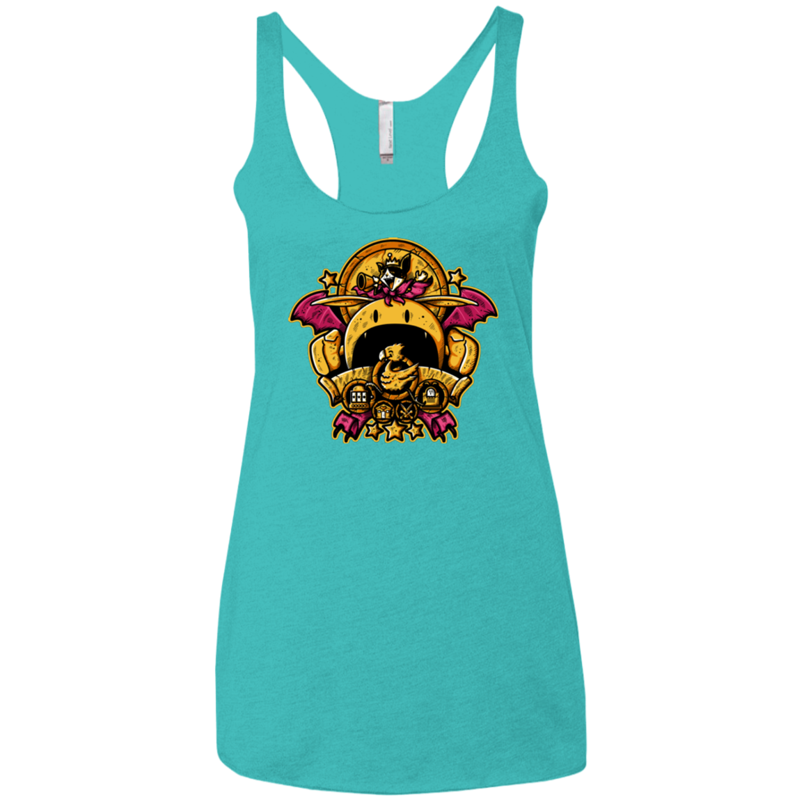 SAUCER CREST Women's Triblend Racerback Tank
