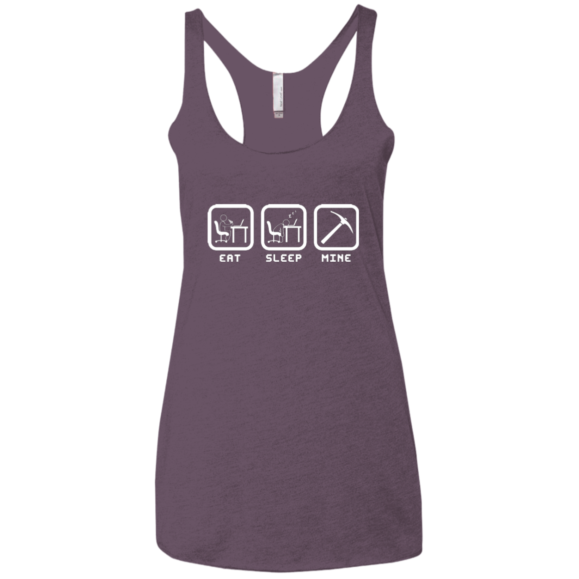 Eat Sleep Mine Women's Triblend Racerback Tank