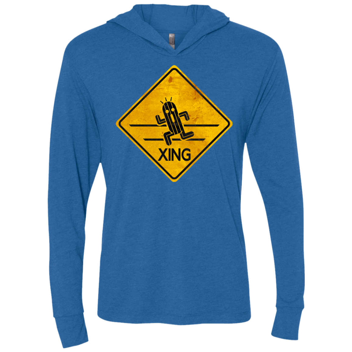 Cactuar Crossing Triblend Long Sleeve Hoodie Tee