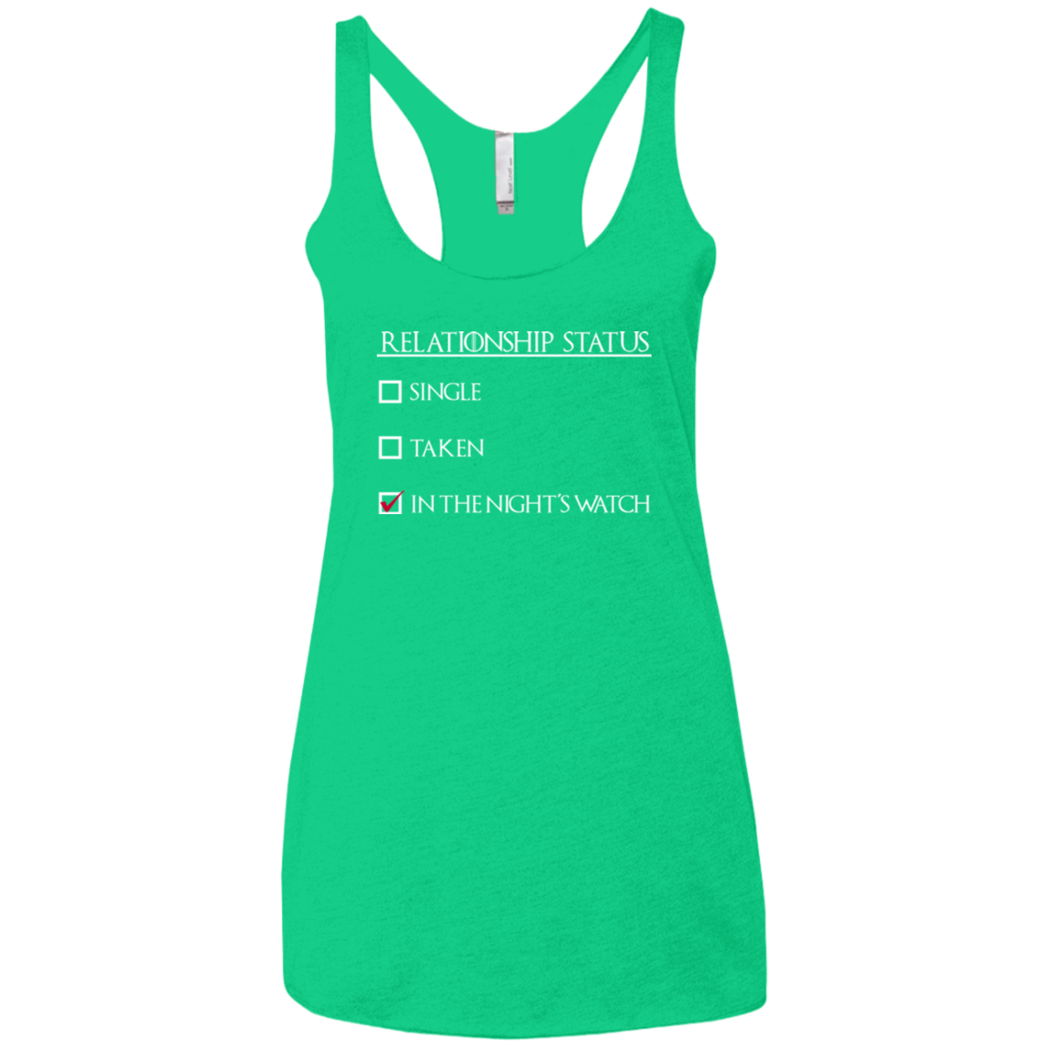 Night watchs Women's Triblend Racerback Tank