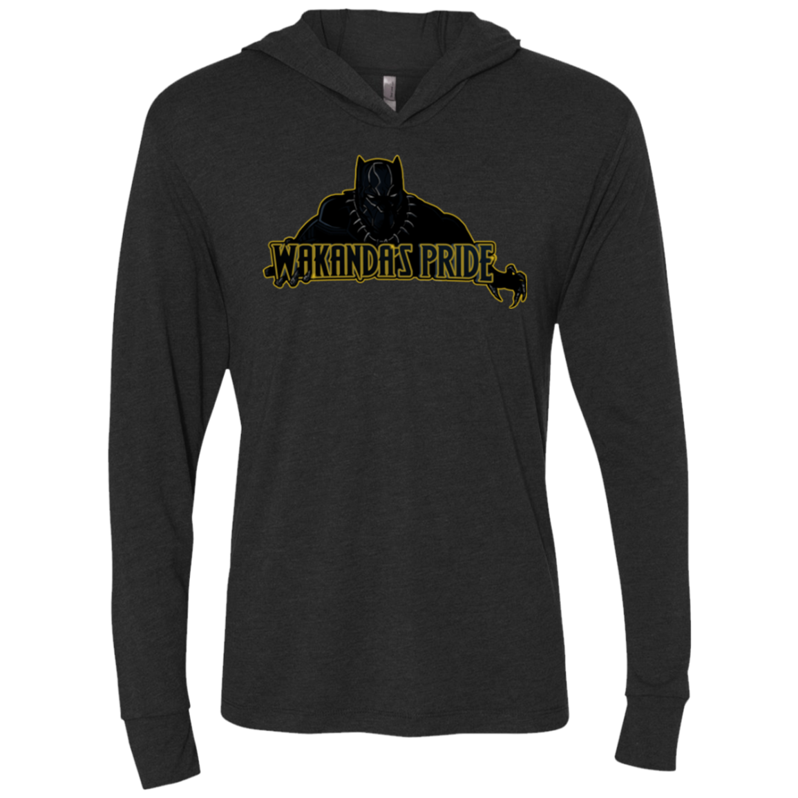 Wakandas Pride Triblend Long Sleeve Hoodie Tee