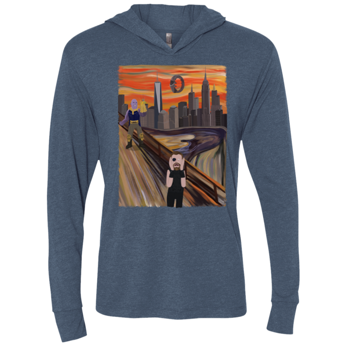 Thunder Scream Triblend Long Sleeve Hoodie Tee