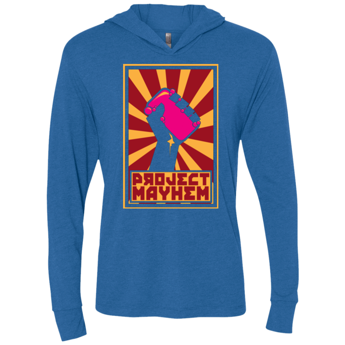 Project Mayhem Triblend Long Sleeve Hoodie Tee