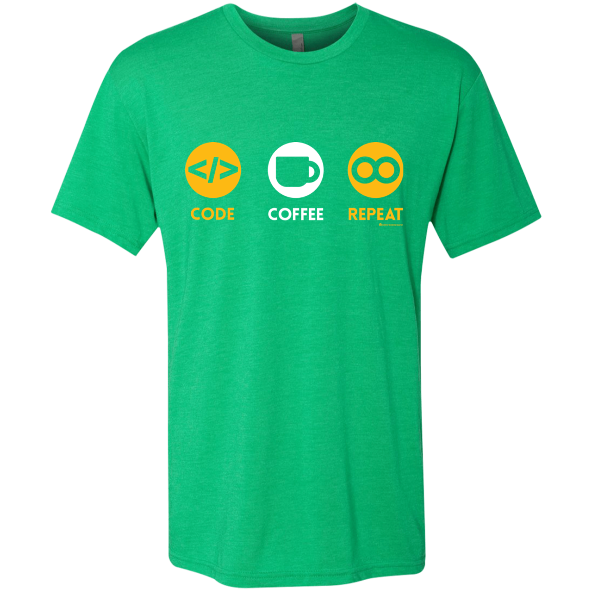 Code Coffee Repeat Men's Triblend T-Shirt