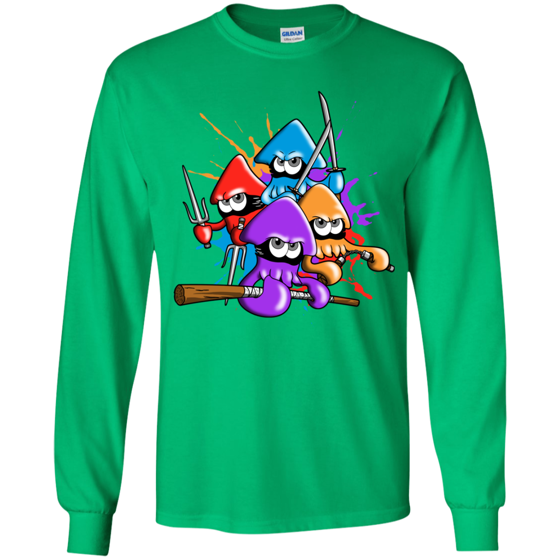 Teenage Mutant Ninja Squids Youth Long Sleeve T-Shirt