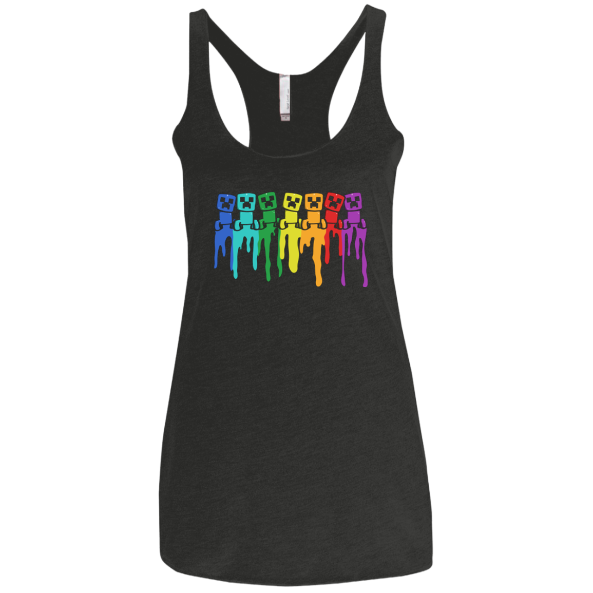Rainbow Creeps Women's Triblend Racerback Tank