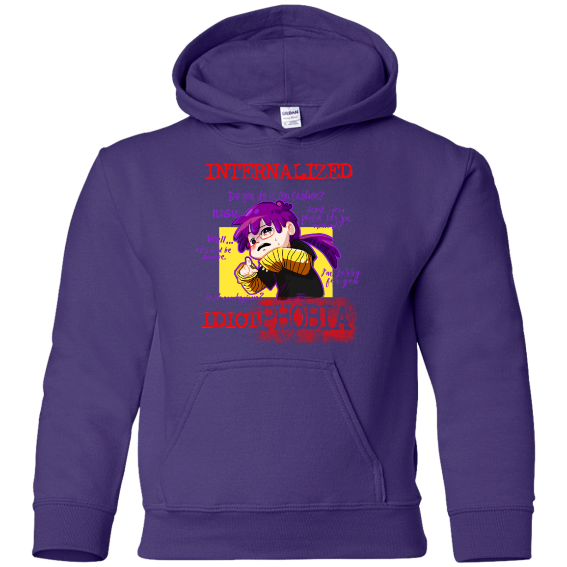 Idiot phobia Youth Hoodie