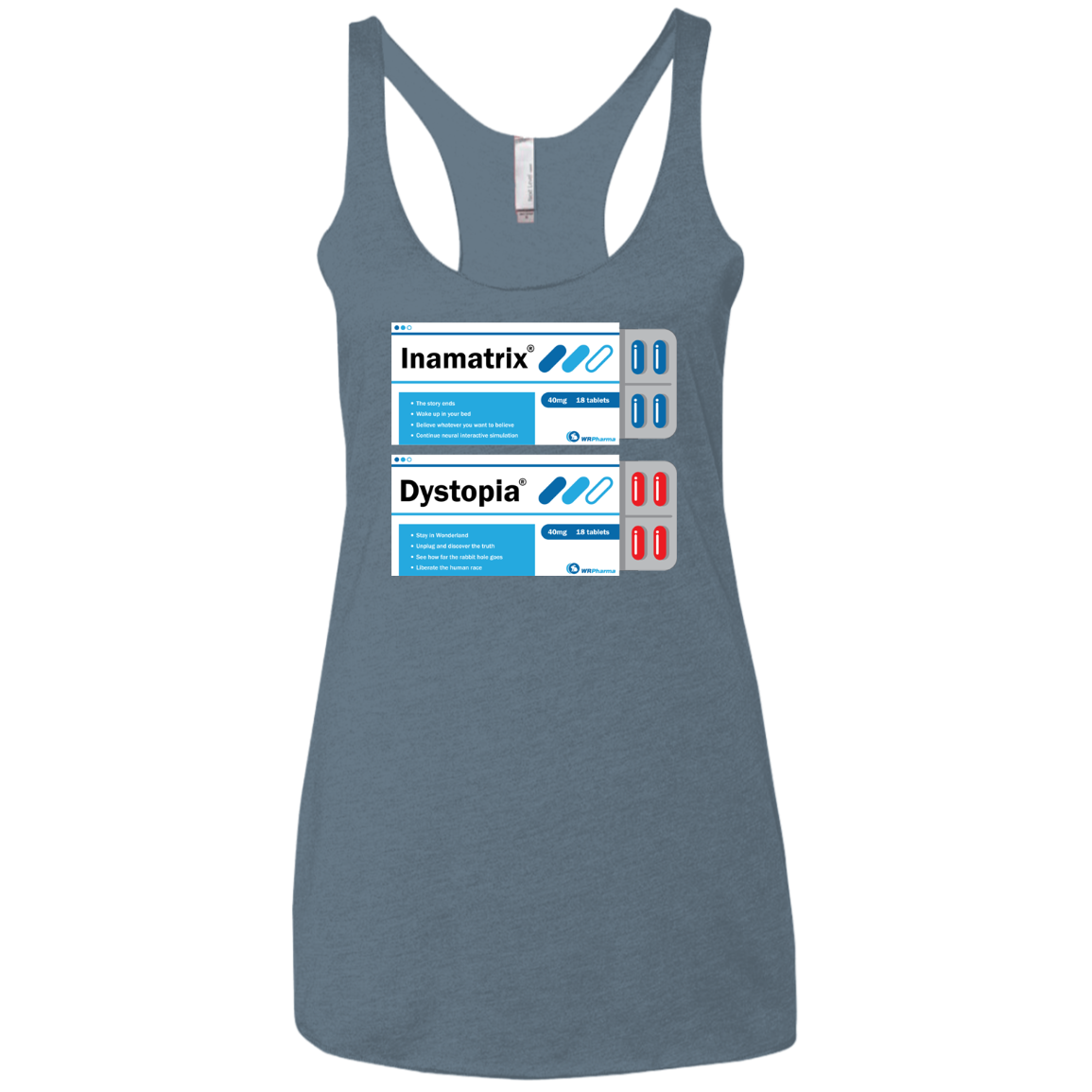 Red or Blue Women's Triblend Racerback Tank