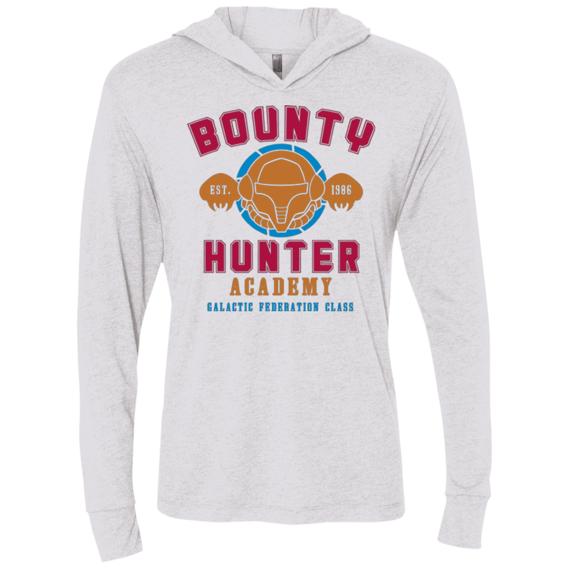 Bounty Hunter Academy Triblend Long Sleeve Hoodie Tee