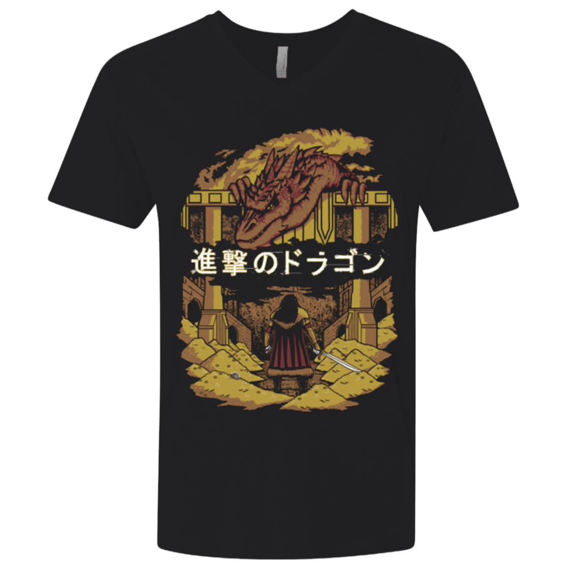 Attack on Dragon Men's Premium V-Neck