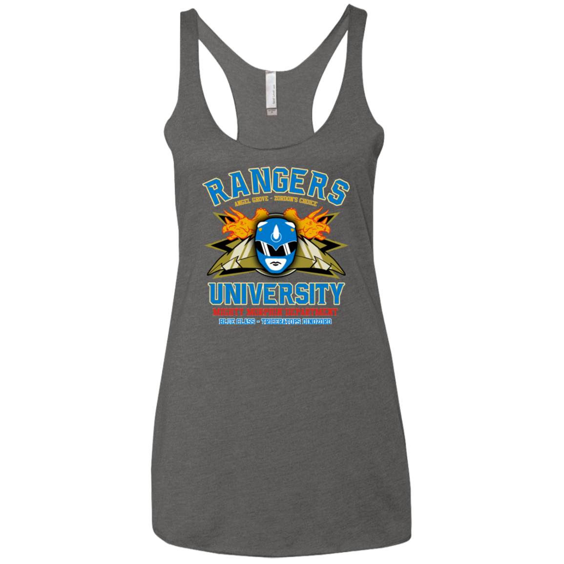 Rangers U Blue Ranger Women's Triblend Racerback Tank