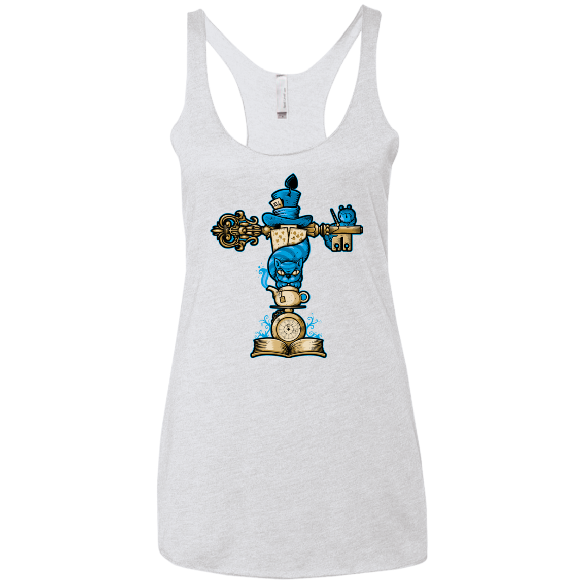 Wonderland Totem Women's Triblend Racerback Tank