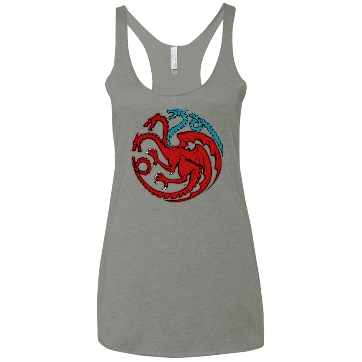 Trinity of fire and ice V2 Women's Triblend Racerback Tank