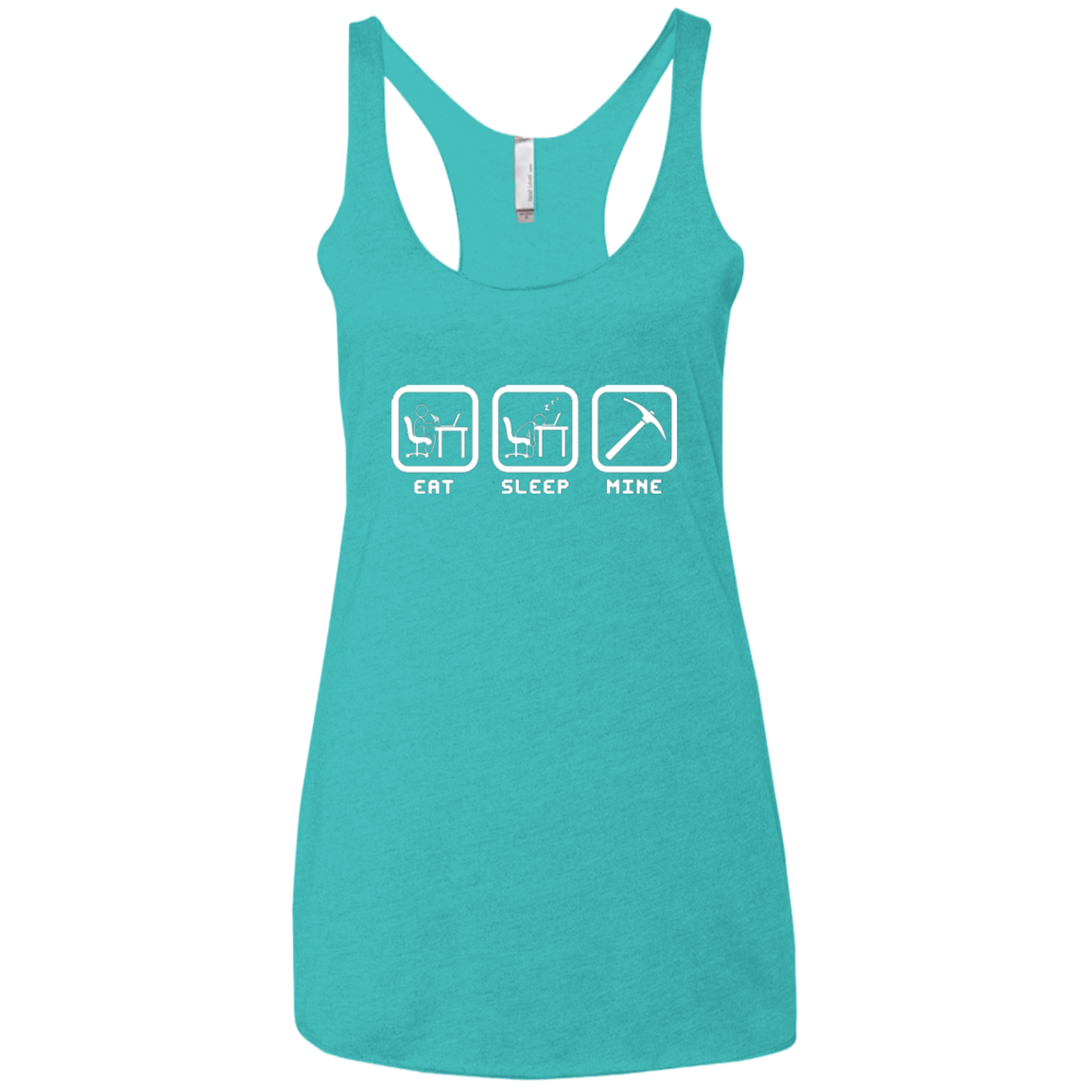 Eat Sleep Mine Women's Triblend Racerback Tank
