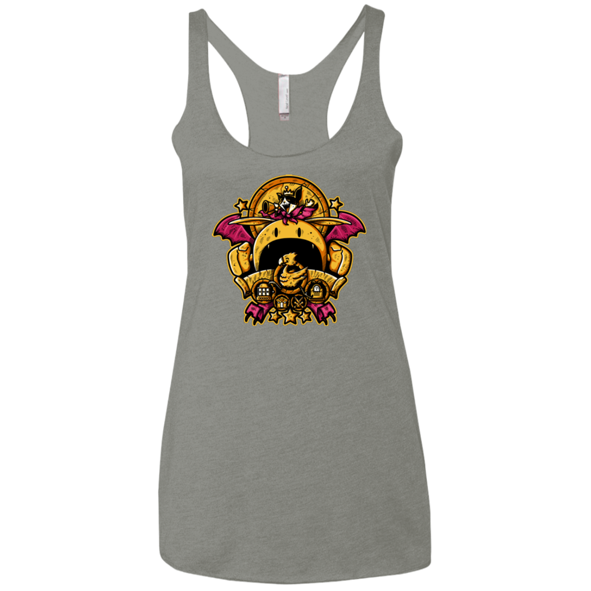 SAUCER CREST Women's Triblend Racerback Tank
