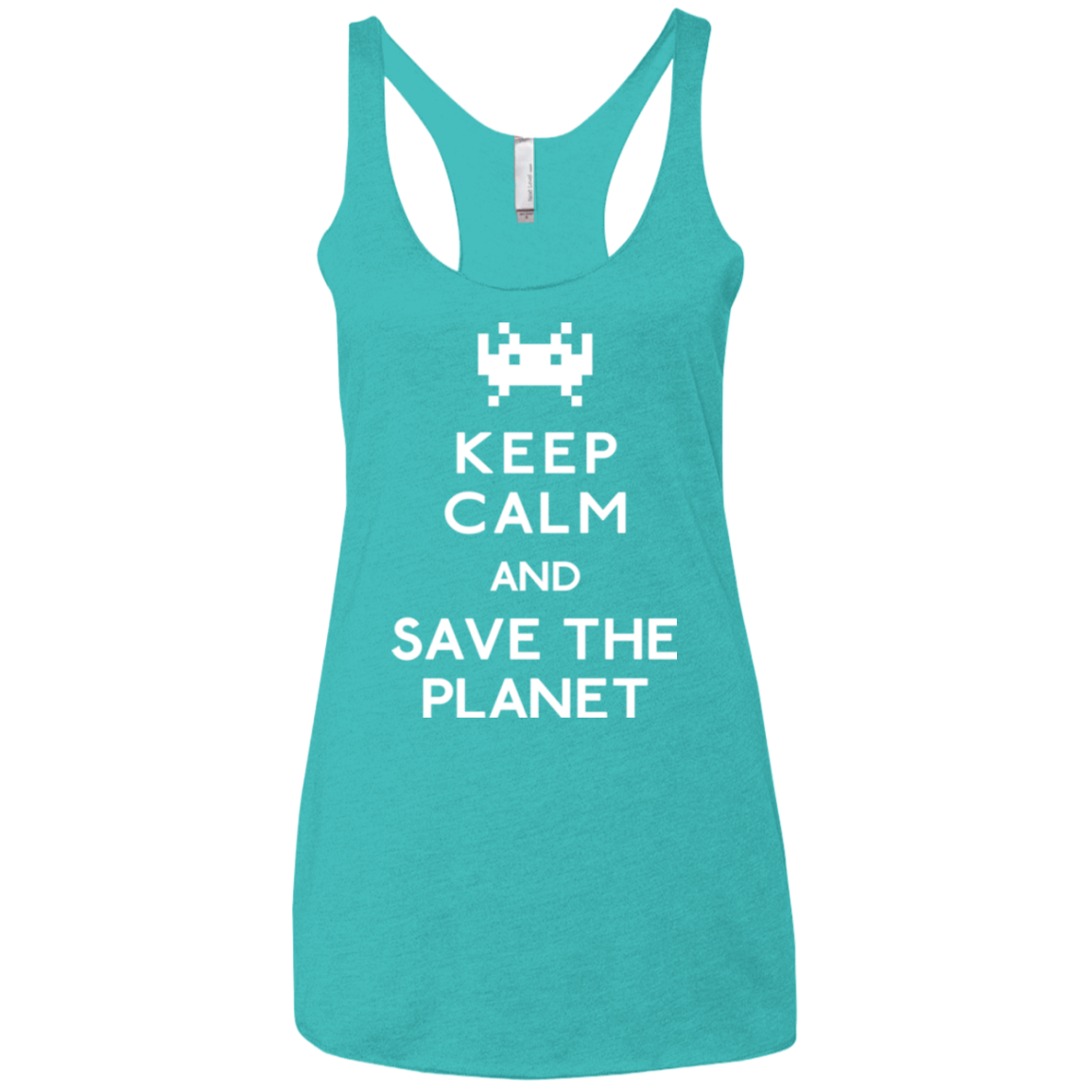 Save the planet Women's Triblend Racerback Tank