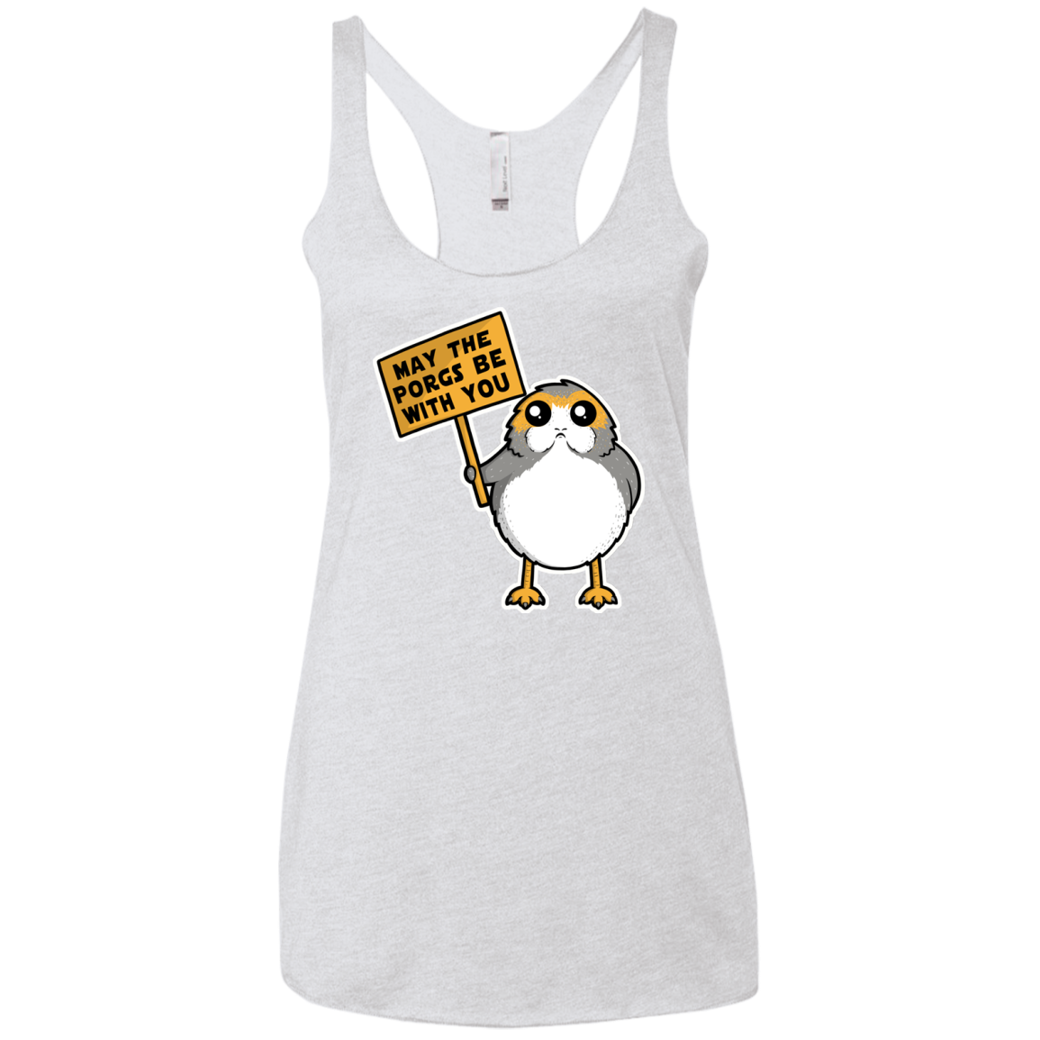 May The Porgs Be With You Women's Triblend Racerback Tank
