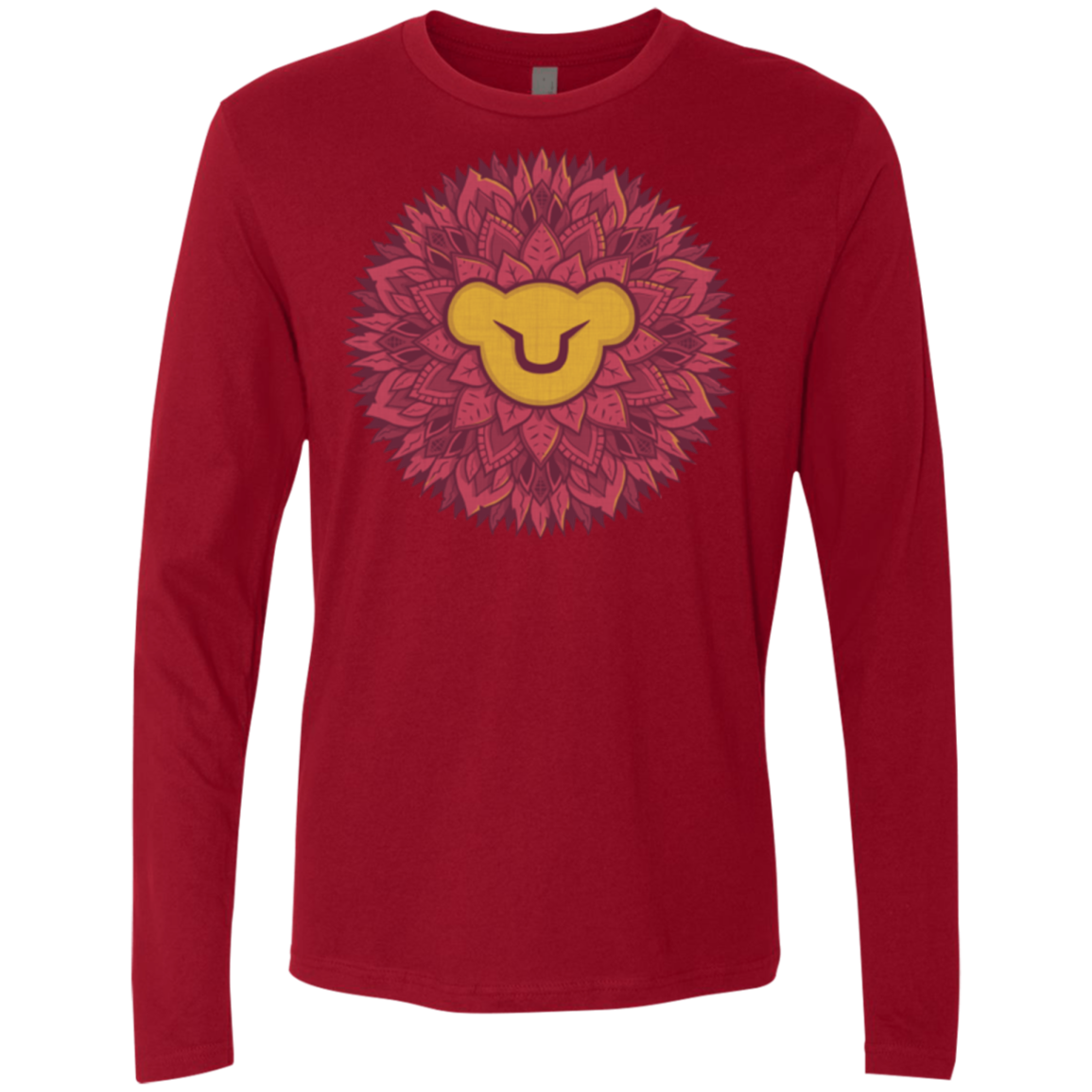 Leaf Mane Mandala Men's Premium Long Sleeve