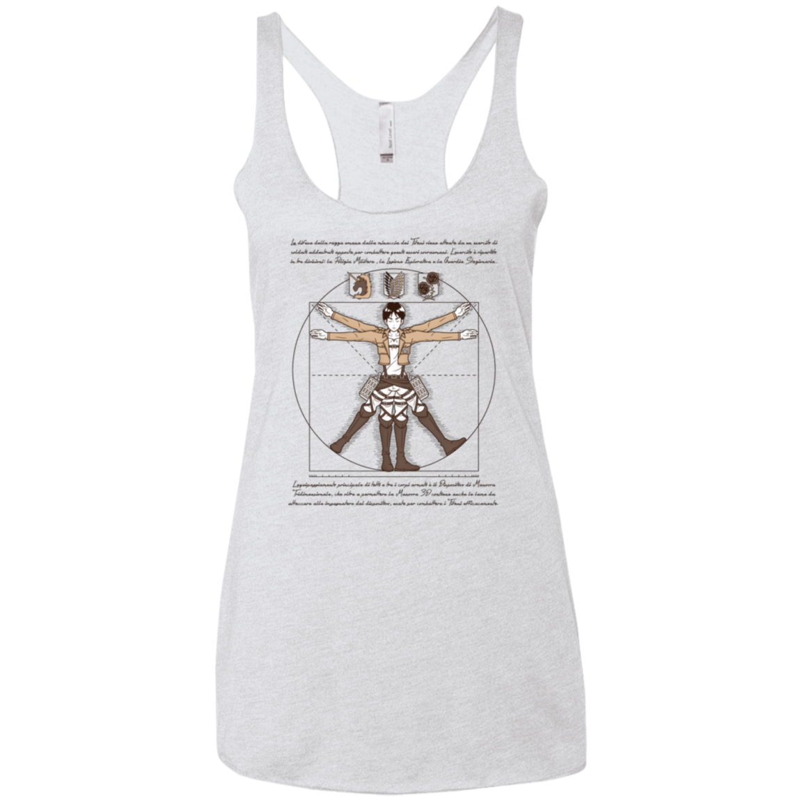 VITRUVIAN TRAINEE Women's Triblend Racerback Tank