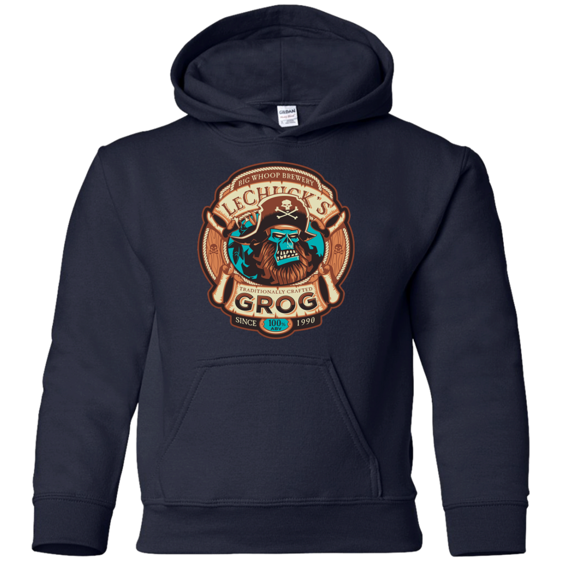 Ghost Pirate Grog Nmns Youth Hoodie