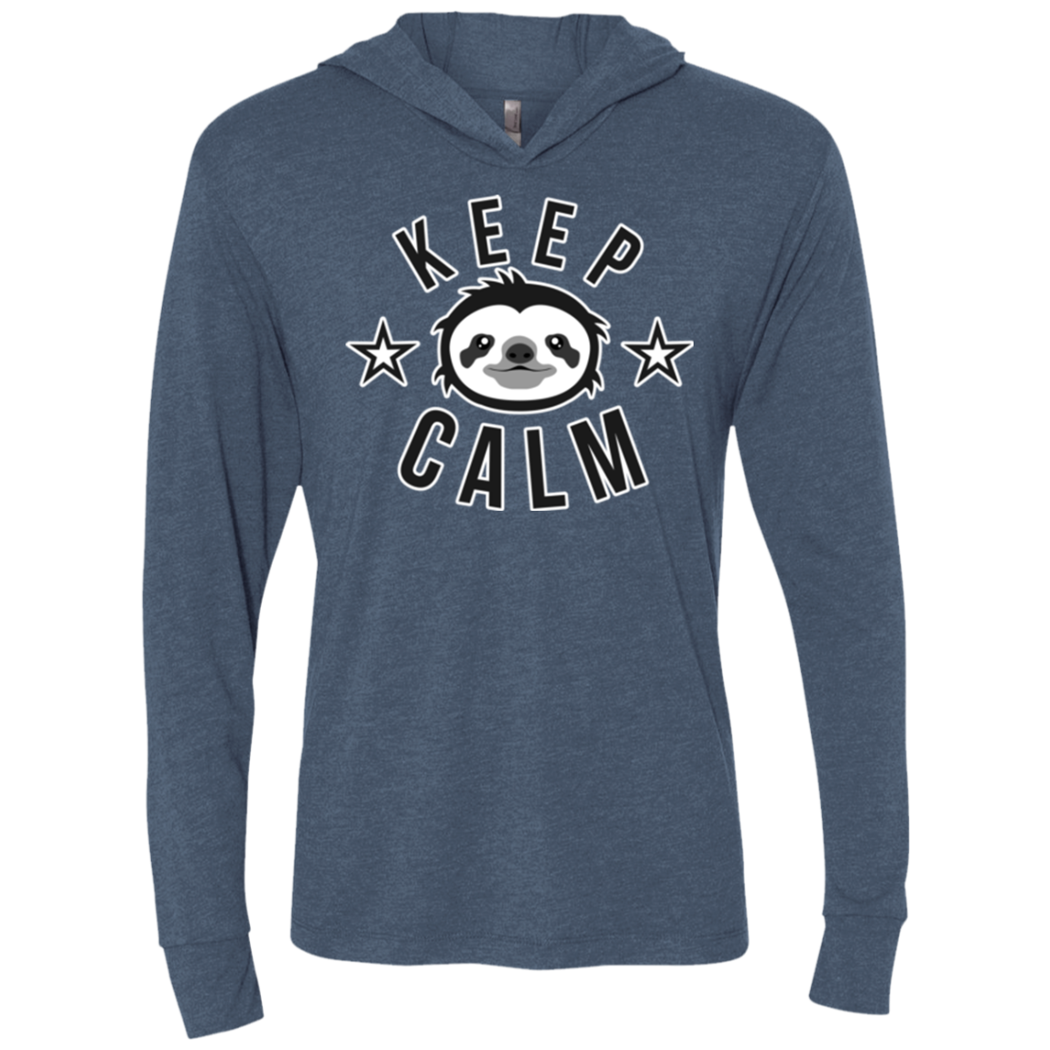 Keep Calm Triblend Long Sleeve Hoodie Tee