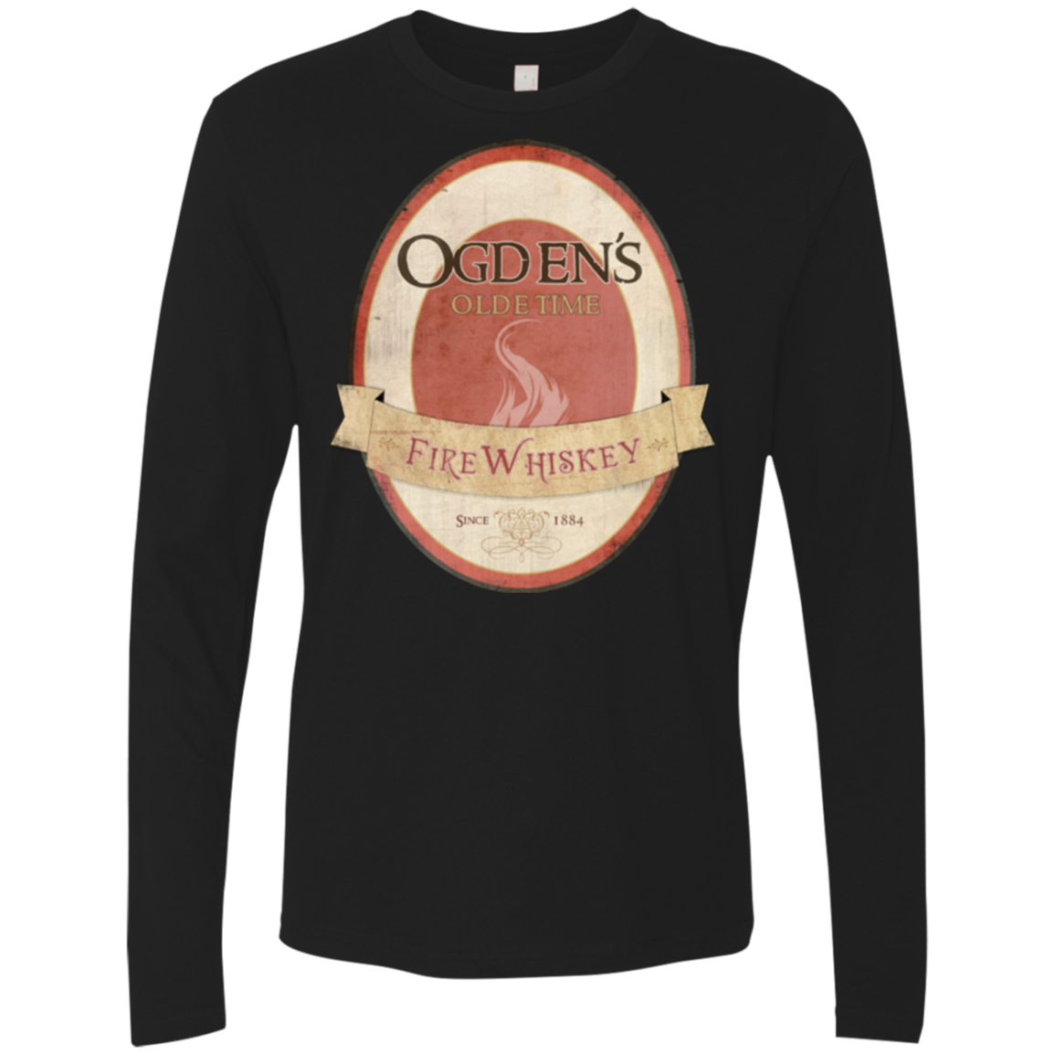 Ogdens Fire Whiskey Men's Premium Long Sleeve