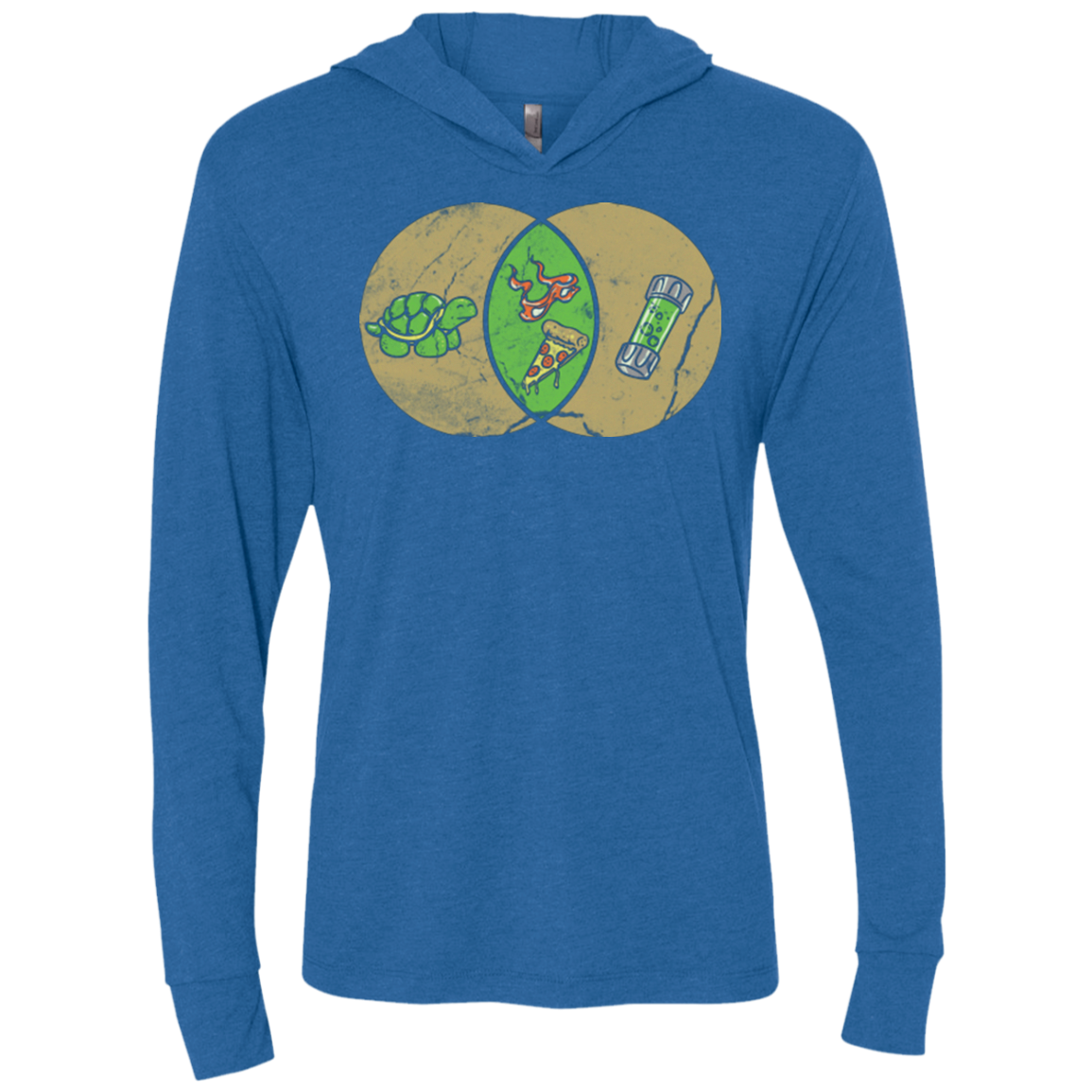 Mikey Diagram Triblend Long Sleeve Hoodie Tee