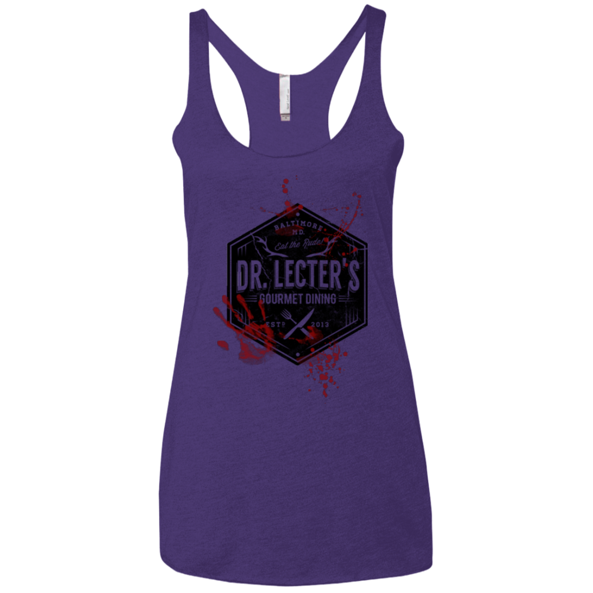 Dr. Lecter's Gourmet Dining Women's Triblend Racerback Tank