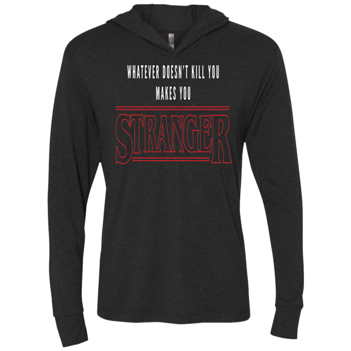 Stranger Triblend Long Sleeve Hoodie Tee