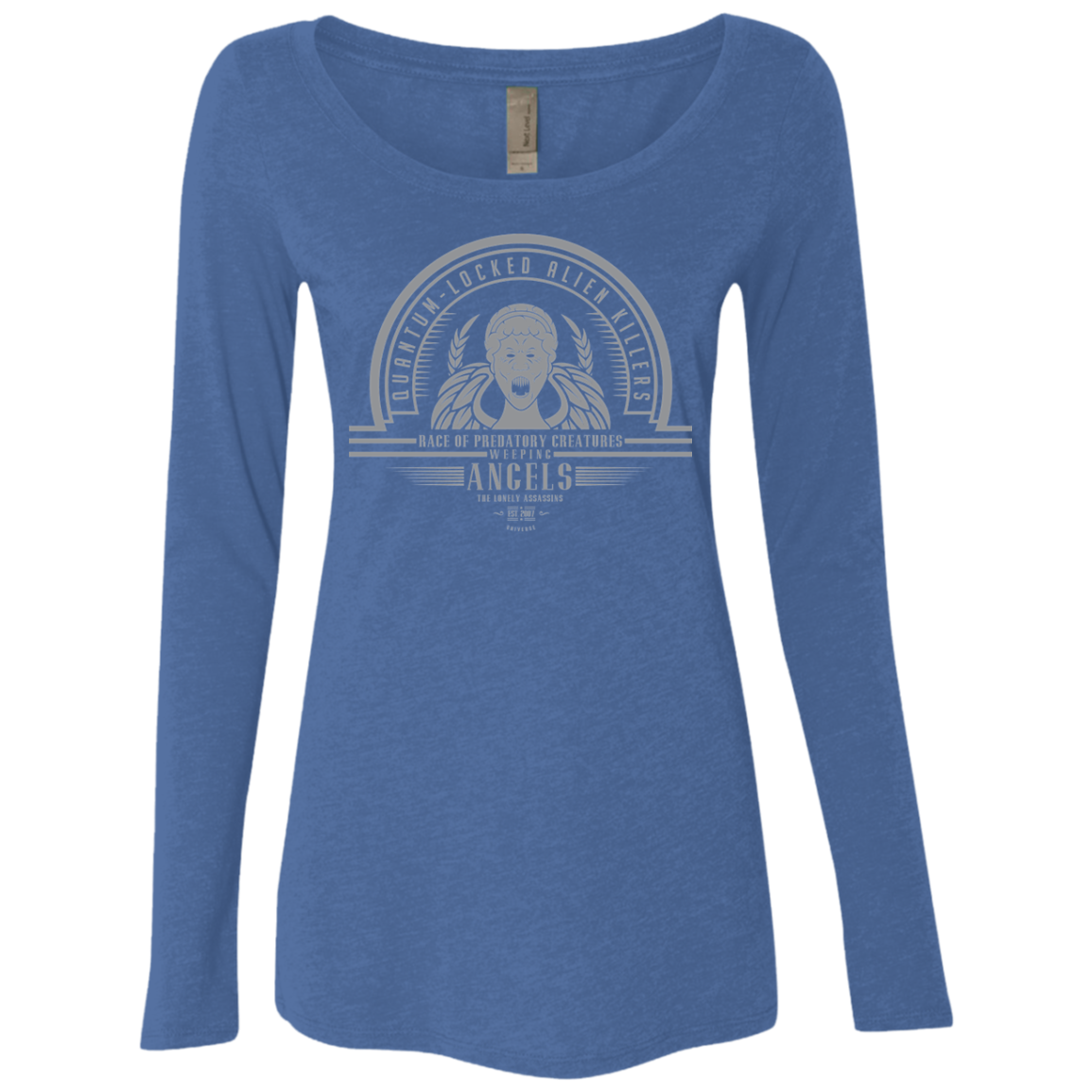 Who Villains Weeping Angels Women's Triblend Long Sleeve Shirt