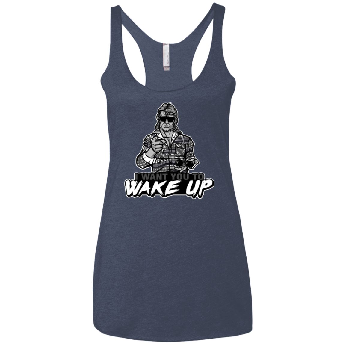 Wake Up Women's Triblend Racerback Tank