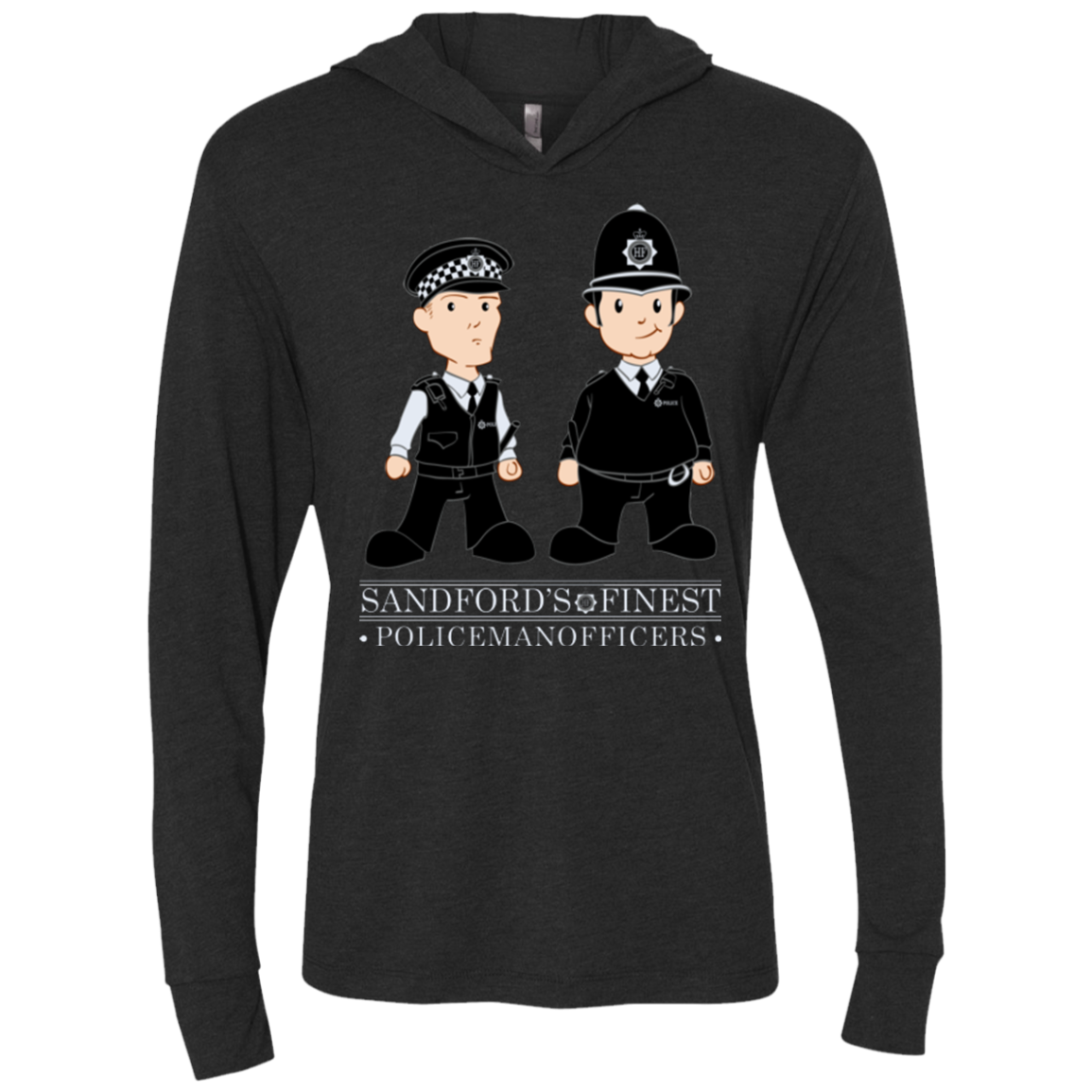 Hot Fuzz Triblend Long Sleeve Hoodie Tee