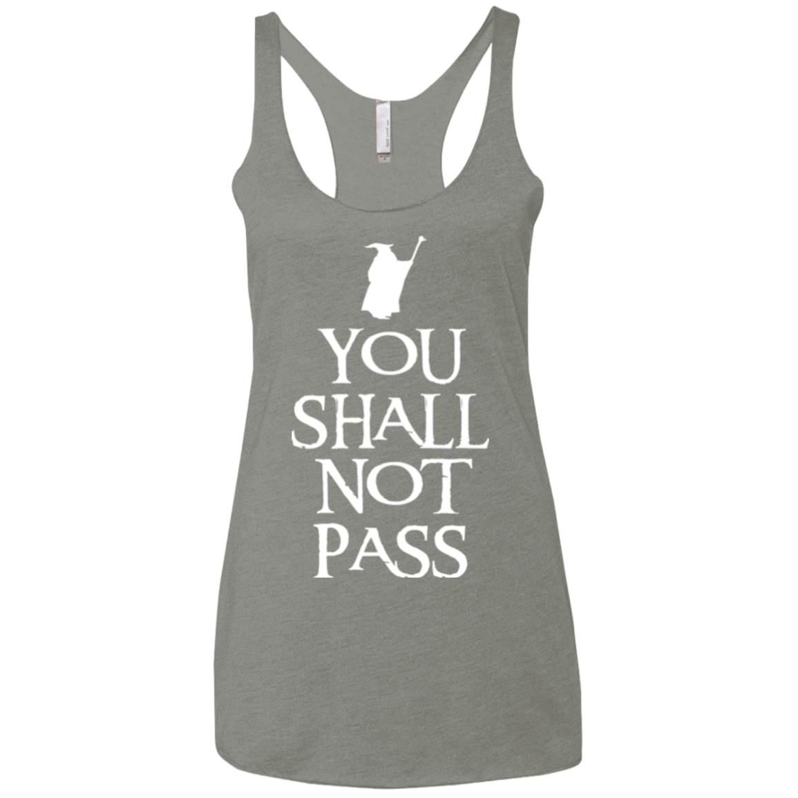 You shall not pass Women's Triblend Racerback Tank
